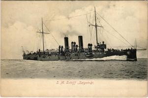 SMS SZIGETVÁR Osztrák-Magyar Haditengerészet Zenta-osztályú védett cirkálója / K.u.K. Kriegsmarine / Austro-Hungarian Navy SMS Szigetvár Zenta-class protected cruiser. Dep. A. Bonetti