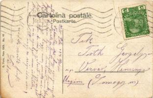 1914 SMS SZIGETVÁR Osztrák-Magyar Haditengerészet Zenta-osztályú védett cirkálója este / K.u.K. Krie...