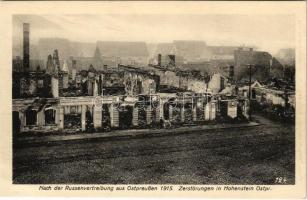 Olsztynek, Hohenstein; Nach der Russenvertreibung aus Ostpreußen 1915. Zerstörungen in Hohenstein / WWI ruins after the expulsion of Russians from East Prussia in 1915