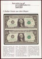 USA 1981. 1$ függőleges párban, német nyelvű ismertetővel T:I