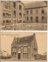 Oostduinkerke-Baden, Le Rosaire. Gesticht voor abnormale kinderen / asylum for abnormal children - 2 db RÉGI képeslap / 2 pre-1945 postcards