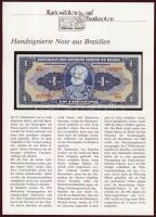 Brazília 1944. 1C kézzel aláírva, német nyelvű ismertetővel T:I