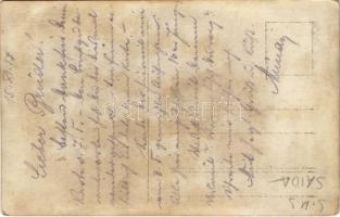 1917 SMS SAIDA Osztrák-Magyar Haditengerészet Novara-osztályú gyorscirkáló matrózai kitüntetésekkel ...