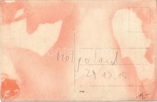 1915 SMS Helgoland Osztrák-Magyar Haditengerészet gyorscirkáló a gránát találat után, matrózok a rom...