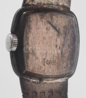 Ezüst (Ag) Arctos kézi felhúzós svájci női karóra, ezüst szíjjal 18x18 mm 26,4 g