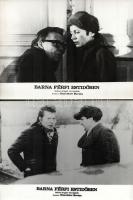 cca 1976 ,,Barna férfi esőidőben" című lengyel film jelenetei és szereplői, 13 db vintage produ...