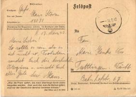 1942 Der Praktische feiert. Ostern Feldpost / Második világháborús német katonai kézzel rajzolt tábo...