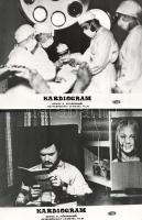 cca 1971 ,,Kardiogram" című lengyel film jelenetei és szereplői, 17 db vintage produkciós filmfotó (vitrinfotó, lobbyfotó) ezüst zselatinos fotópapíron, a használatból eredő (esetleges) kisebb hibákkal, 18x24 cm
