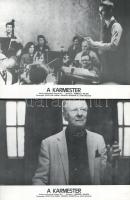 cca 1982 ,,A karmester" című lengyel film jelenetei és szereplői, 10 db produkciós filmfotó (vitrinfotó, lobbyfotó) nyomdatechnikával sokszorosítva kartonpapírra, egyoldalas nyomással, a használatból eredő (esetleges) kisebb hibákkal, 18x24 cm