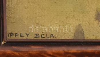 Drippey Béla (1879-?): Kis-Svábhegy, kilátás a János-hegyre, 1906. Olaj, karton. Jelezve balra lent,...