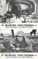 cca 1989 előtti ,,A blokád folytatása" című szovjet film jelenetei és szereplői, 5 db produkció...