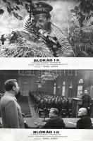 cca 1989 előtti ,,Blokád" című szovjet film jelenetei és szereplői, 21 db vintage produkciós filmfotó (vitrinfotó, lobbyfotó) ezüst zselatinos fotópapíron, a használatból eredő (esetleges) kisebb hibákkal, 18x24 cm