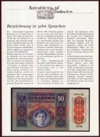 1915. 10K piros "Deutschösterreich" fny-sal német nyelvű ismertetővel T:I