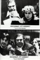 cca 1976 ,,Bocsánat, itt vernek?" című lengyel bűnügyi film jelenetei és szereplői, 11 db vinta...