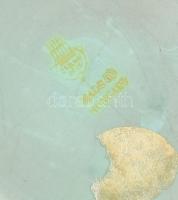 Zsolnay eozin mázas kaspó, Terv.:Kovács István. Savmaratott eozin mázakkal fedett finomfajansz. Jelz...