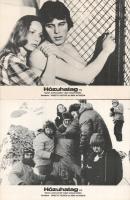 cca 1982 ,,Hózuhatag" című bolgár katasztrófafilm jelenetei és szereplői, 10 db produkciós filmfotó (vitrinfotó, lobbyfotó) nyomdatechnikával sokszorosítva kartonpapírra, egyoldalas nyomással, a használatból eredő (esetleges) kisebb hibákkal, 18x24 cm