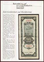 Kína 1930. 20CGU német nyelvű ismertetővel T:III