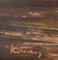 Kovács jelzéssel: Atmoszférikus táj. Olaj, farost. Dekoratív fakeretben, 45×75 cm