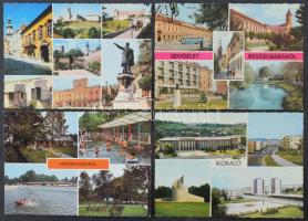 Kb. 200 db MODERN magyar város képeslap vegyes minőségben / Cca. 200 modern Hungarian town-view postcards