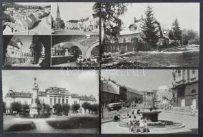 Kb. 177 db MODERN fekete-fehér magyar város képeslap vegyes minőségben / Cca. 177 modern black and white Hungarian town-view postcards