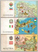 3 db MODERN külföldi képeslap füzet: Jugoszlávia, Olaszország, Ausztria / 3 modern postcard booklets: Yugoslavia, Italy, Austria