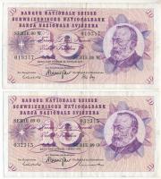 Svájc 1972. 10Fr (2x) T:F Switzerland 1972. 10 Francs (2x) C:F