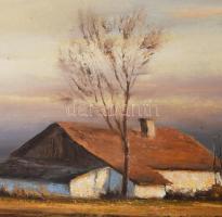 Kovács jelzéssel: Tanya. Olaj, farost. Dekoratív, sérült fakeretben, 59,5×89 cm. KIZÁRÓLAG SZEMÉLYES...