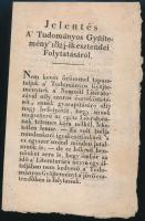 1823 Jelentés a Tudományos Gyűjtemény 1824-ik esztendei folytatásáról 4 p.