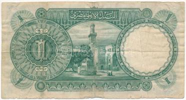 Egyiptom 1933. 1P T:F ragasztott, alsó szélen apró beszakadások Egypt 1933. 1 Pound C:F sticked, tin...