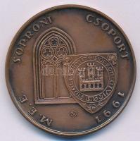 Renner Kálmán (1927-1994) 1991. "Gróf Széchenyi István / MÉE Soproni Csoport 1991" bronz e...