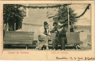 1901 Dobrogea, Dobruja, Dobrudscha; Tipuri. Salutari din Romania / Romanian folklore (EK)