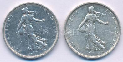 Franciaország 1964-1966. 5Fr Ag (2xklf) T:XF karc 
France 1964-1966. 5 Francs Ag (2xdiff) C:XF scra...