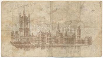 Nagy-Britannia / Kincstári kiadás 1922-1923. 1P, "ONE POUND" vízjel két sorban középen, &q...