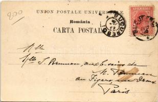 1900 Salutari din Romania. Satra de Tigani / Romanian folklore, Gypsy camp with tents (EB)