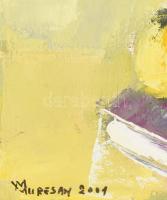 Vaszile (Vasile?) Muresan (?-): Színes csendélet. Olaj, vászon. Jelzett. 50×50 cm