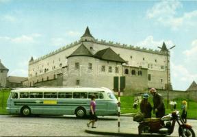 Zólyom castle with the Budapest-Krakow autobus line