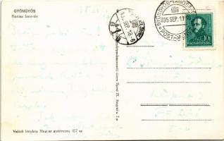 Gyöngyös, Hanisz Imre tér, Hangya fogyasztási és értékesítő szövetkezet üzlete, Hungária nagyszálló,...