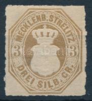 Mecklenburg-Strelitz 1864 Mi 6 (Mi EUR 50,-) (papírelvékonyodás / thin paper)