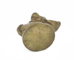 Kutya figurás pecsételő. Gravírozatlan, bronz, m: 3 cm