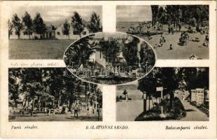 1948 Balatonszárszó, strand főbejárata, Soli deo gloria üdülő, part (fl)