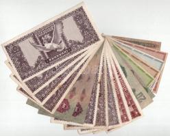 18db-os vegyes pengő, Vörös Hadsereg pengő, adópengő bankjegy tétel, közte 1946. 100.000BP (2x) T:F ...