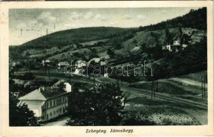 1938 Zebegény, Jánoshegy, vasút (fa) + "P.U. SZEKRÉNYBŐL"