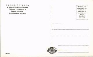 Budapest VIII. Csekő étterem a Nemzeti Szálló épületében, belső. József körút 4