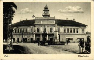 1942 Ada, Községháza horogkeresztes zászlóval. Kiadja Gágity Miladin / town hall with swastika flag (EB)