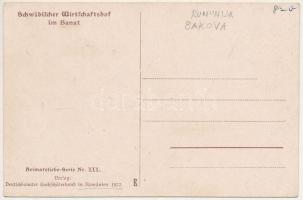 Bánság, Bánát; Schwäbischer Wirtschaftshof im Banat. Heimatsliebe-Serie Nr. III. Verlag Deutschbanat...