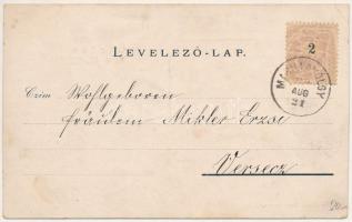 1899 (Vorläufer) Marilla, Marillavölgy, Marila; Erdőlak. Gross Gyula kiadása / villa. Art Nouveau, f...