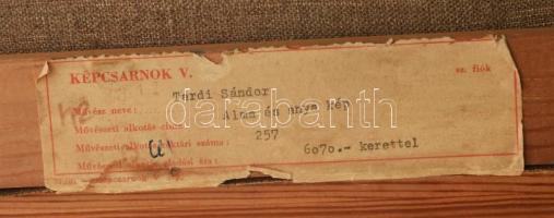 Tardi Kovács Sándor (1938-2013): Alma és anya kép, 1979. Olaj, vászon, jelezve középen balra, hátold...