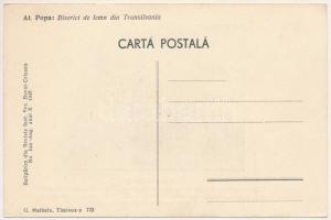 Bálványoscsaba, Ceaba; Biserica cu turn mic, coiful octogonal. Biserici de lemn din Transilvania / F...