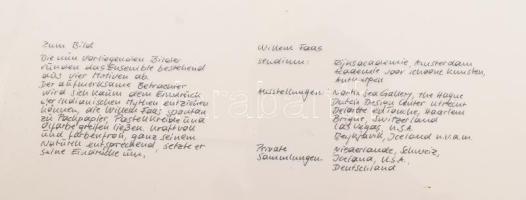 Willem Faas (-): 5 db nyomat 3 lapon. Ofszet vagy computer print, papír, részebn jelzett a nyomaton....