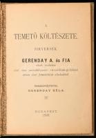 temető költészete. Sírversek. Gerenday A(ntal) és fia ... síremlékmű gyárának 50 éves Fennállása alk...